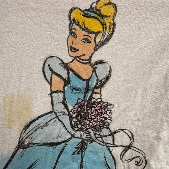 Old Navy Collectabilities 3T Girls White and Blue Cinderella Disney Short Sleeve - Picture 3 of 6